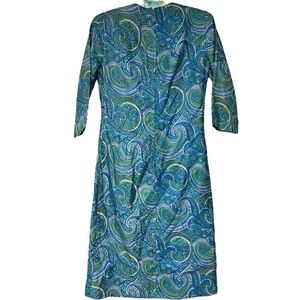 VINTAGE 1960’S Carol Brent midi 100% silk dress, size 11/12